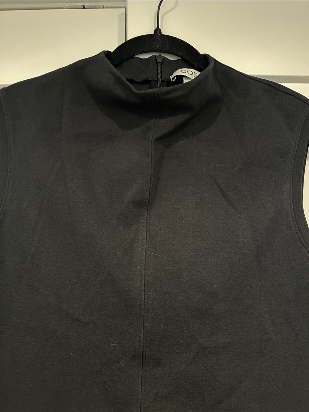 COS Slim-Fit Mock-Neck Mini Dress - Picture 6 of 7